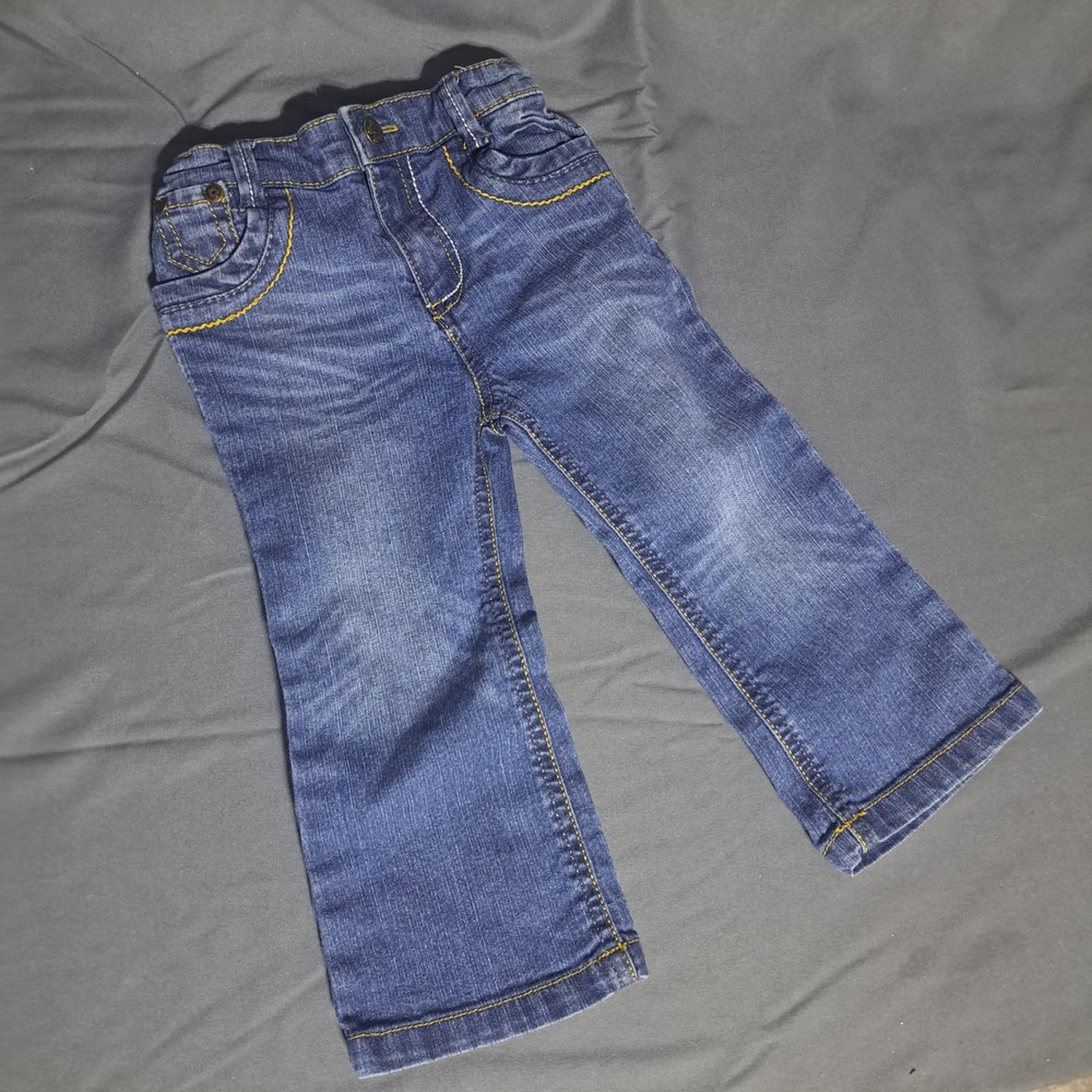 Wonderkids Girls 2T Bootcut Denim Jeans‎ Adjustable Waist